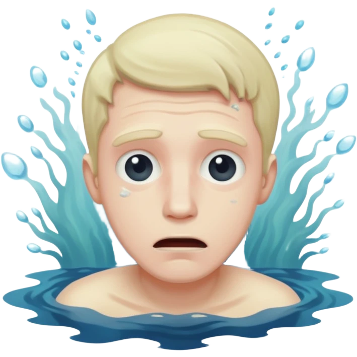 bruntte Man drowning emoji