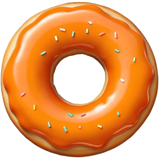 Orange donut emoji