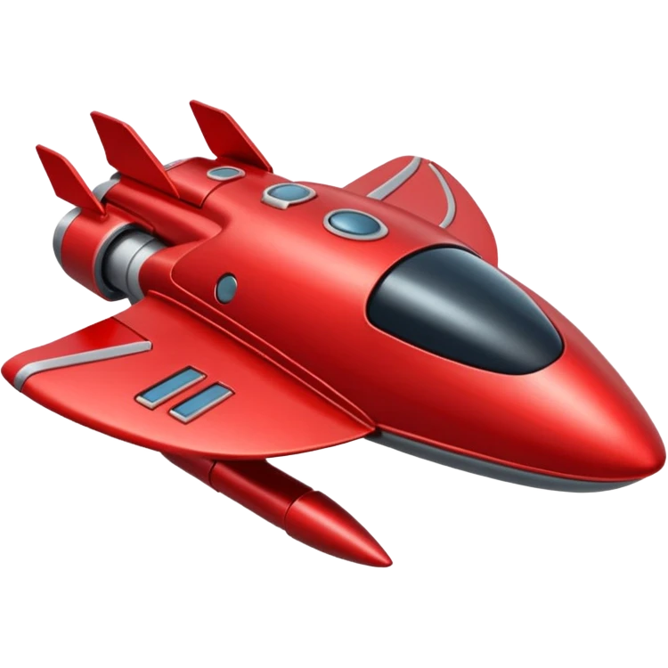 red spaceship emoji