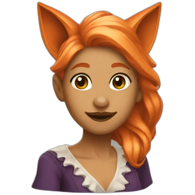 fox witch fair hair emoji
