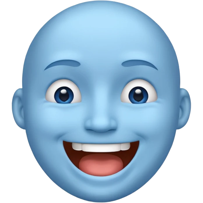 A blue face laughing out loud while covering it's mouth  emoji