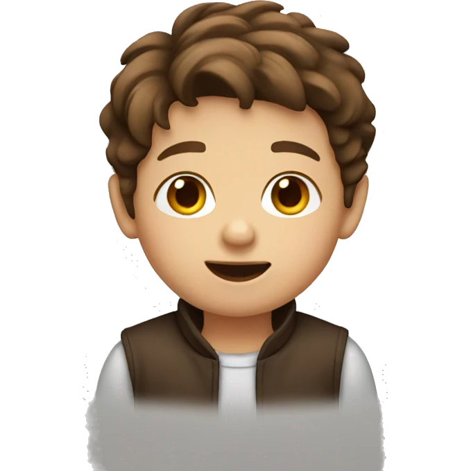 little boy with brown hair emoji