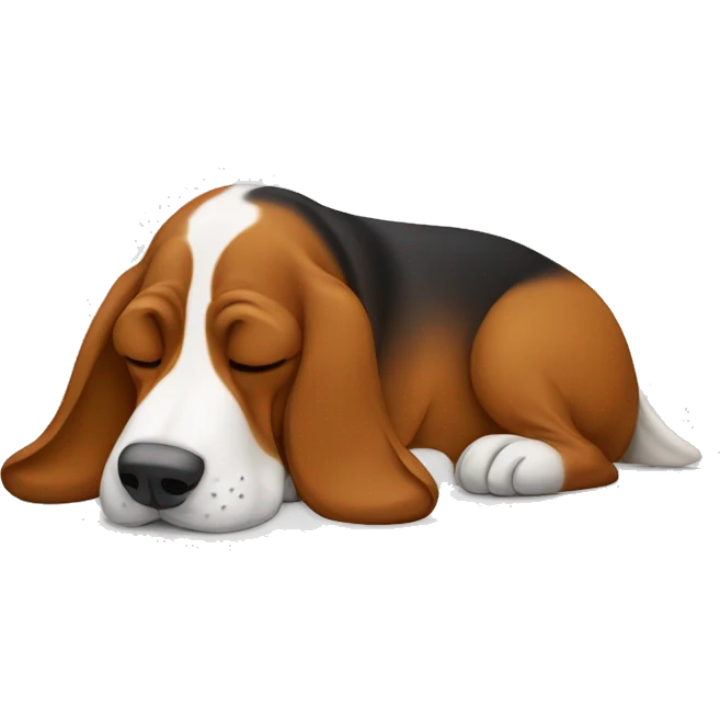 Basset hound sleeping emoji