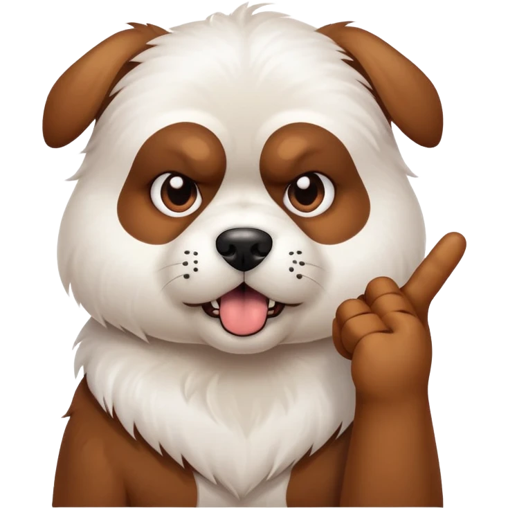 Dog giving the middle finger  emoji