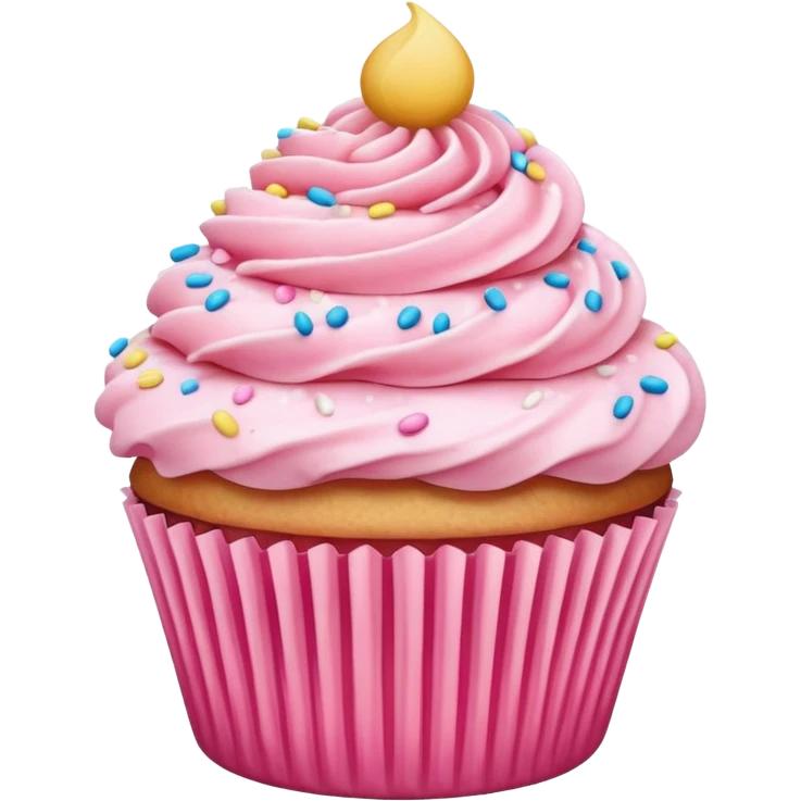 Cupcake with pink icing emoji