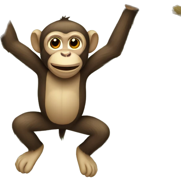Monkey hanging from tree emoji