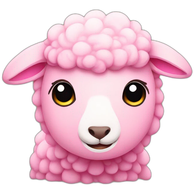 Cute Pink sheep emoji