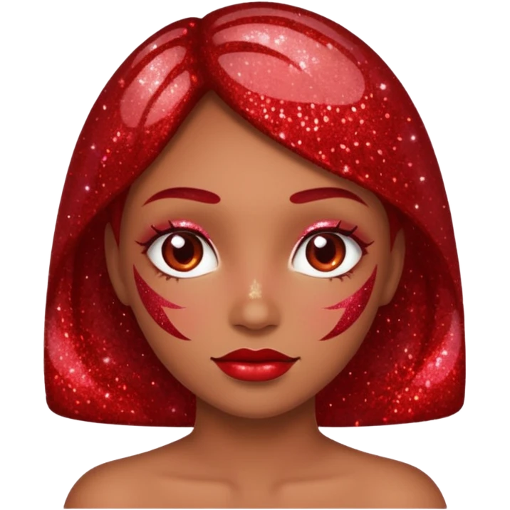 Recrutador Vermelho Glitter emoji