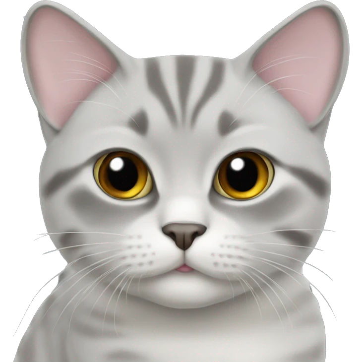 british cat silver chinchilla  emoji