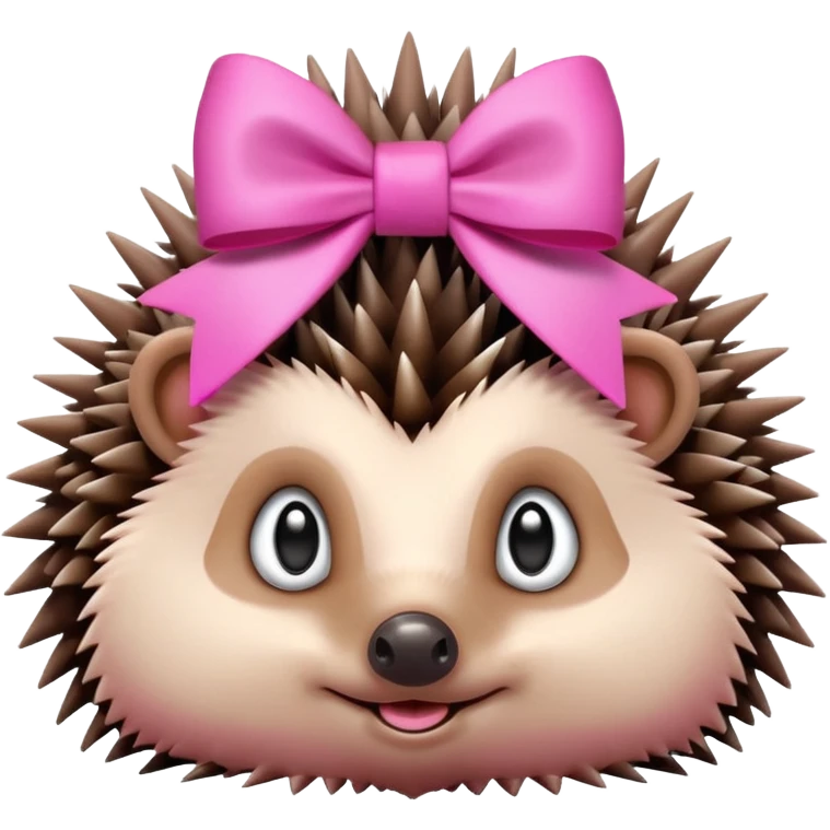 hedgehog with a pink bow emoji
