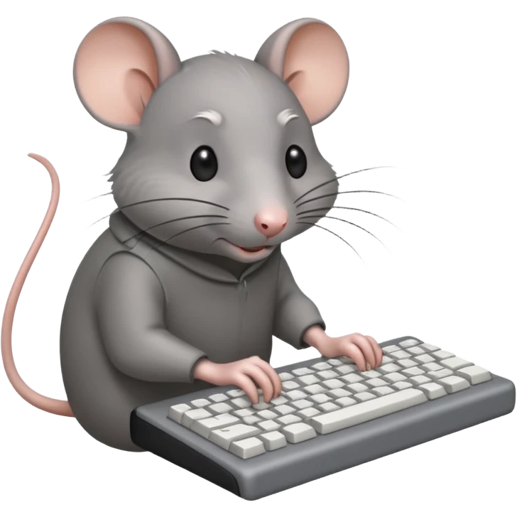 Rat typing on keyboard  emoji