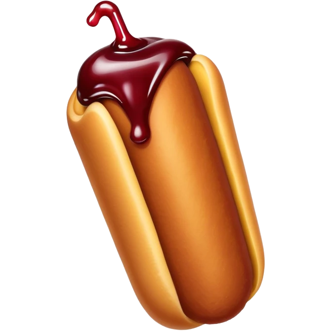 A corndog dipped in wine emoji