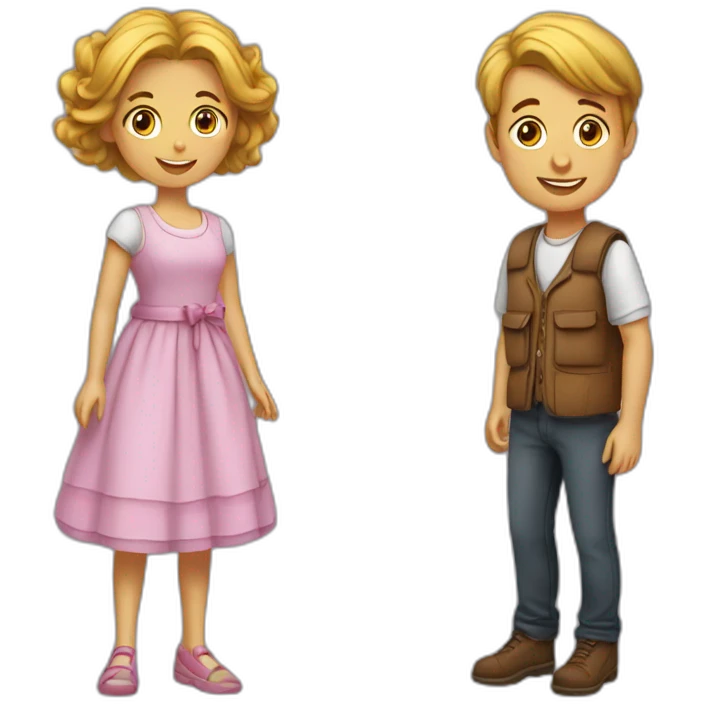 Fille et garçon emoji
