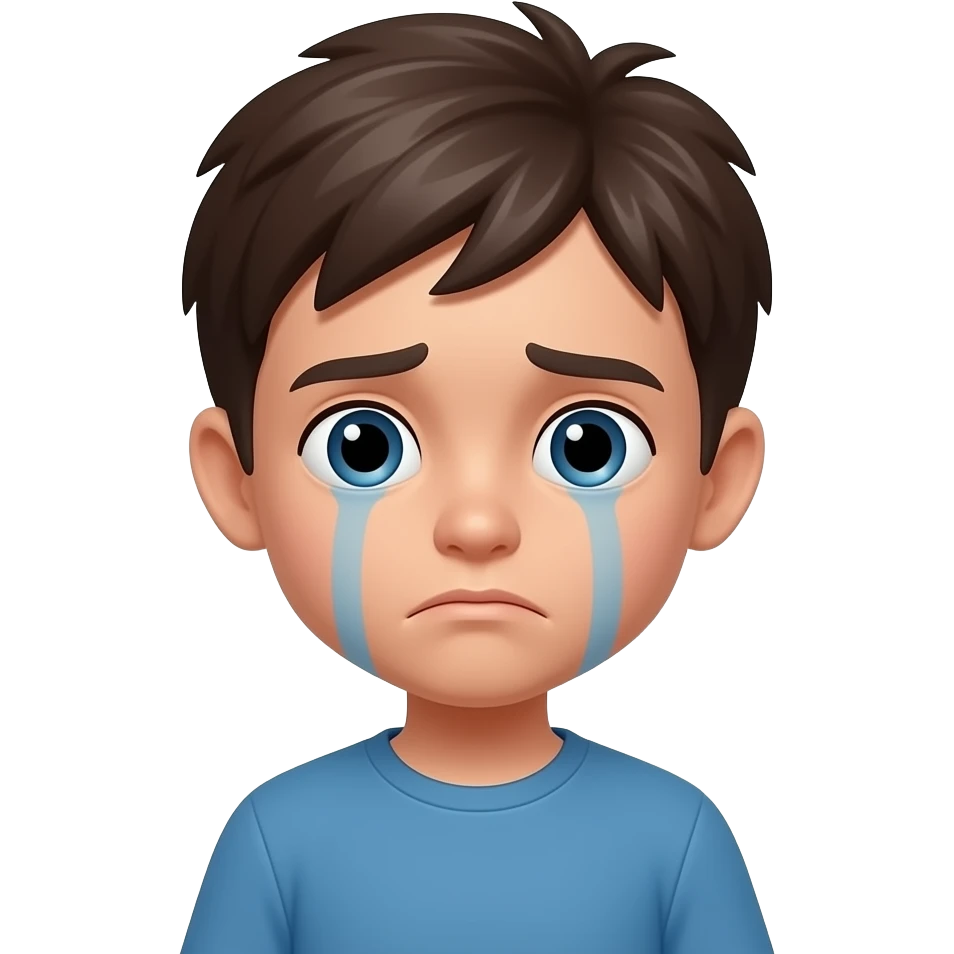 Sad alone boy emoji