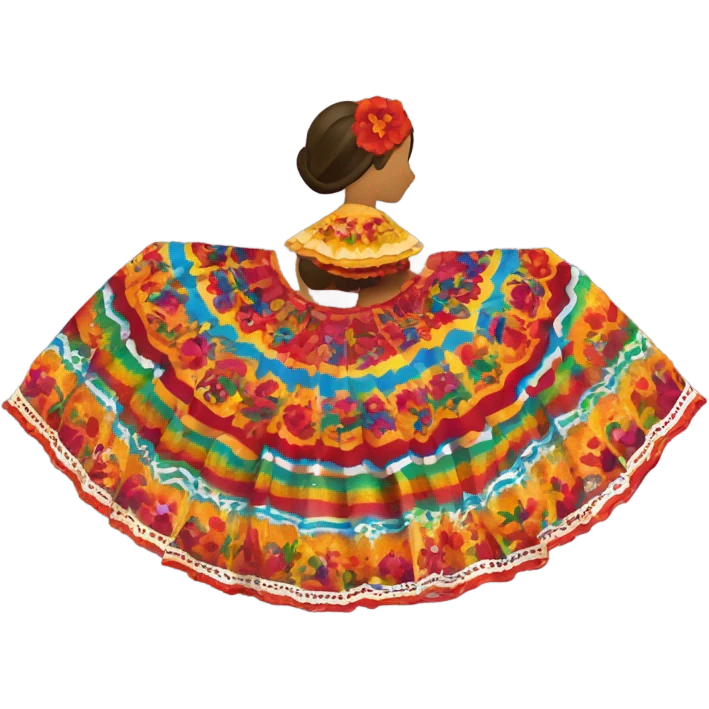 Pollera acampanada folclorica emoji