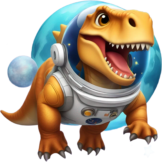 Dinosaur in space emoji