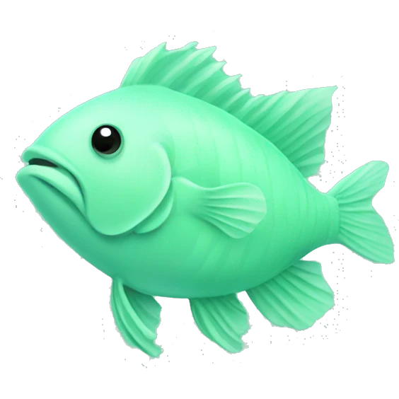 Two Mint green Pisces fish  emoji