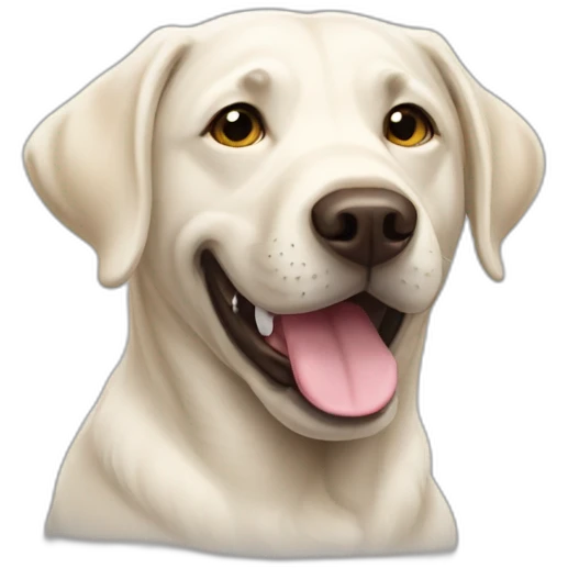happy white labrador emoji emoji