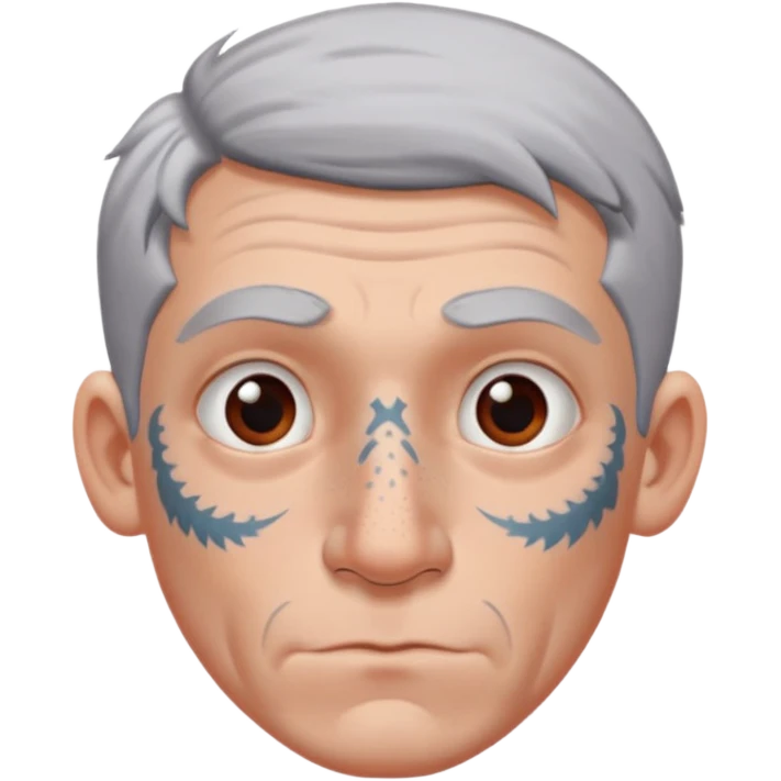 white-gray haired heavy tattooed big nose boy emoji