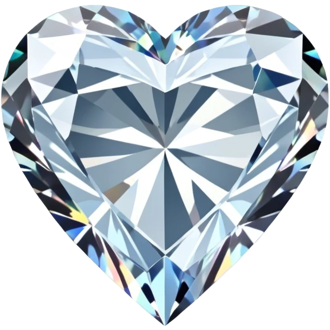 Heart shaped 56-carat crystal diamond emoji