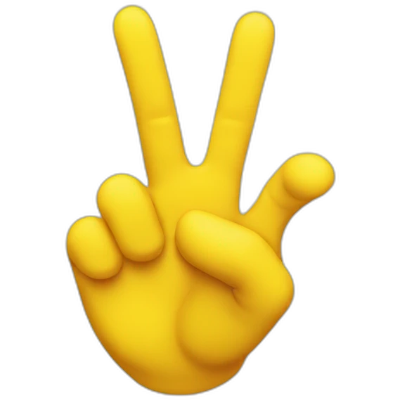 Crossing fingers on yellow smiling face emoji