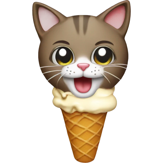 Cat eating ice cream  emoji