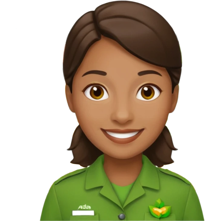 asda supermarket collegue in green uniform emoji