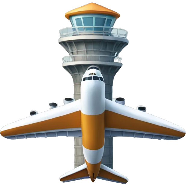 plane and tower emoji