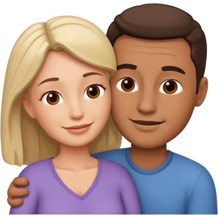 Man and wife snuggles emoji