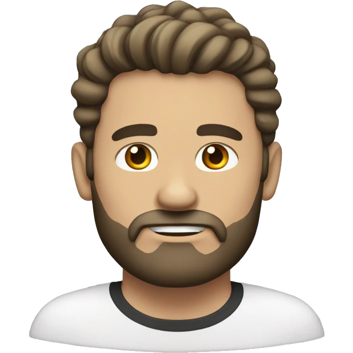 Hombre blanco con barba, pelo canoso  emoji