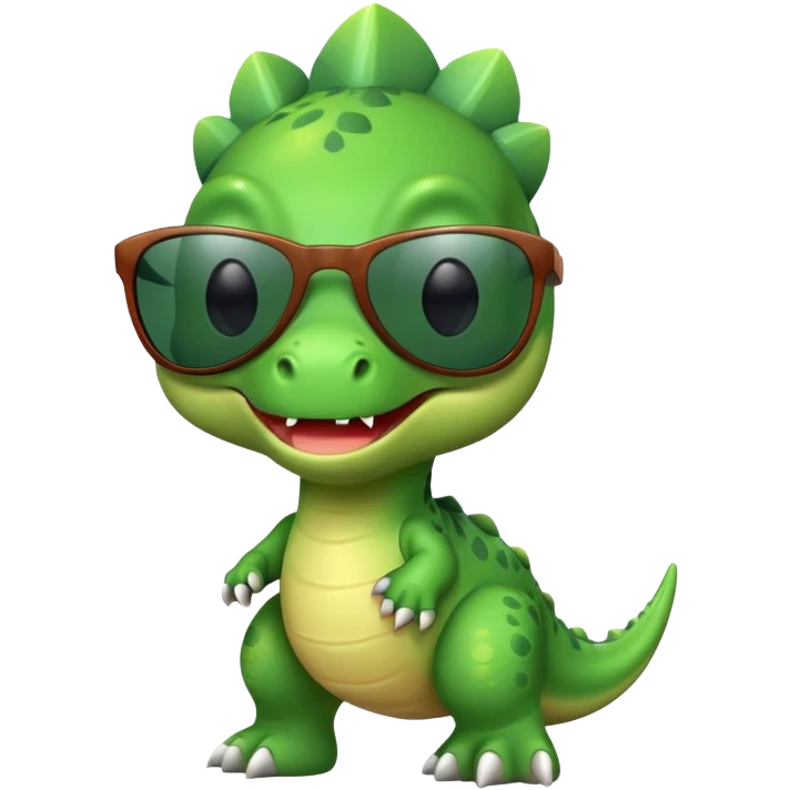 Dino with sunglasses emoji