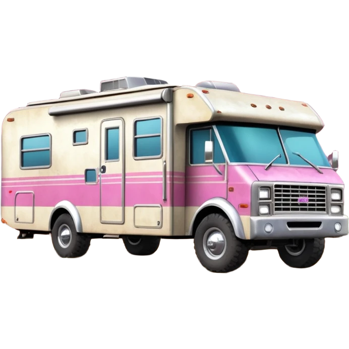 Aerodynamic Streamlined dilapidated hillbilly-Barbie Vader styled motor home rv off-roading rock-climbing 4x4 desert Winnebago party monster truck  emoji