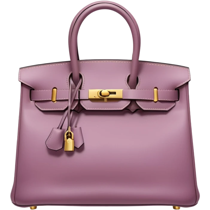 hermes birkin mauve color gold hardware emoji
