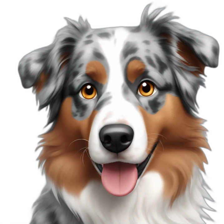 Red myrle blue eyedog australian shepherd emoji