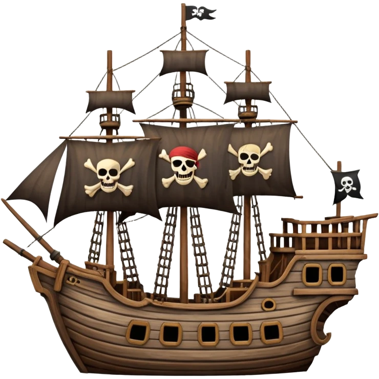 simple Pirate Ship Ride  emoji