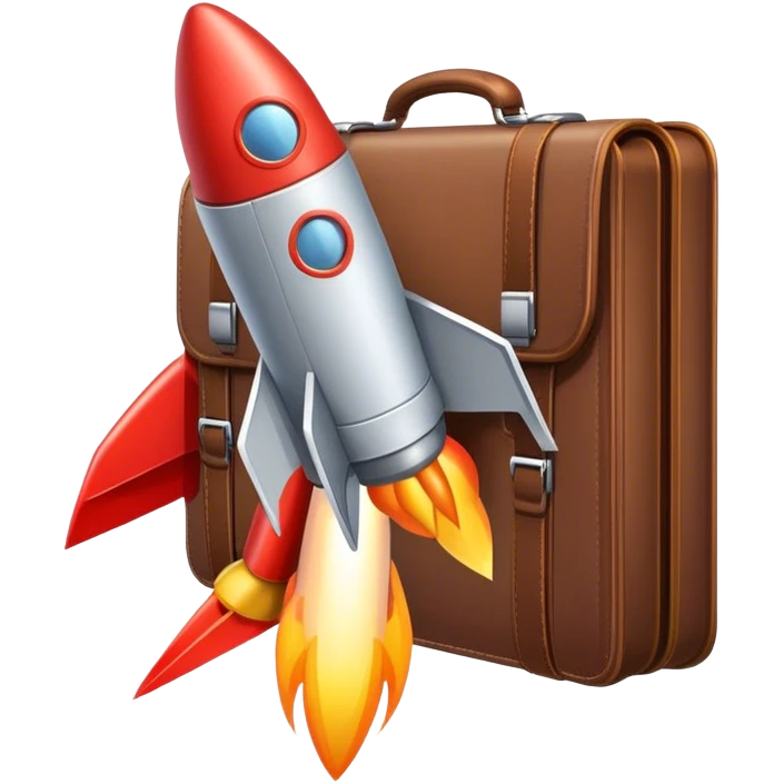 briefcase and rocket emoji
