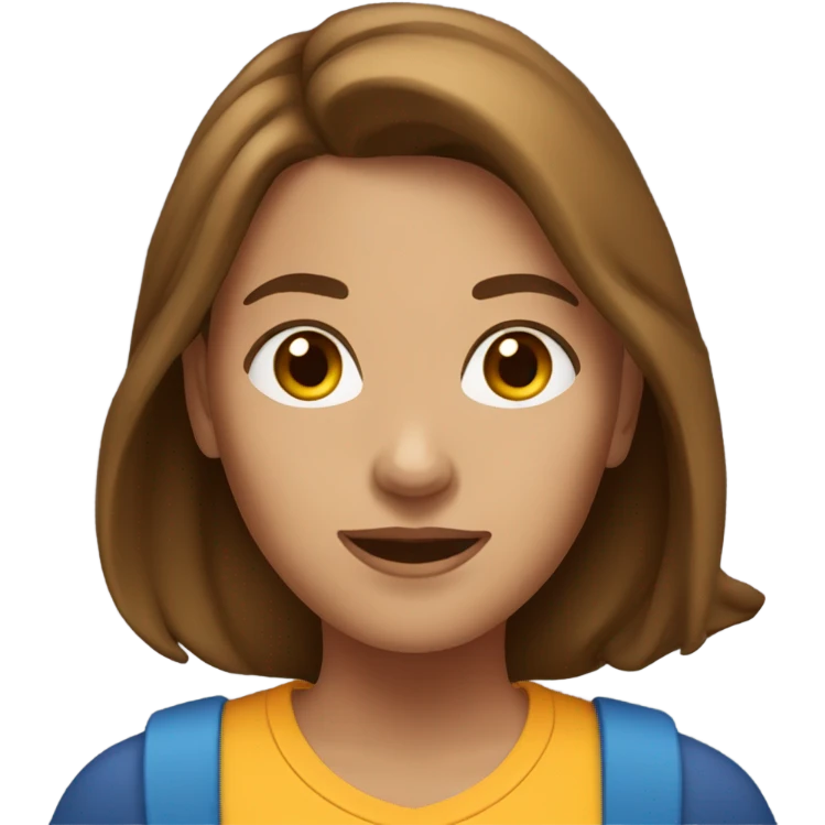 25 years old woman, sportive with brown hair emoji