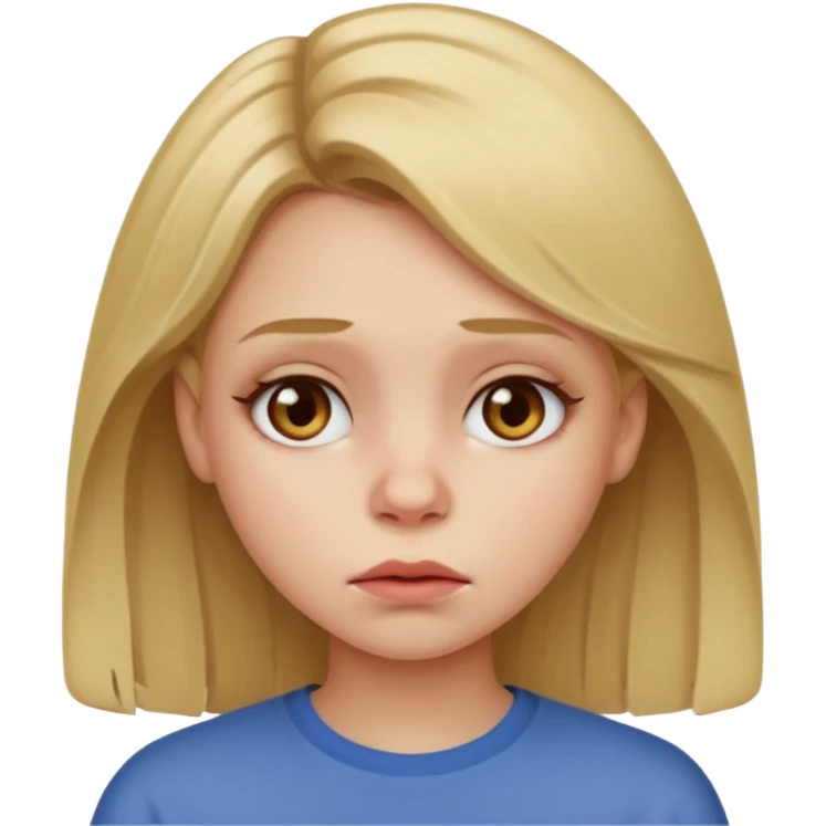 Recreate a dark blonde girl who is sick with the flu. emoji