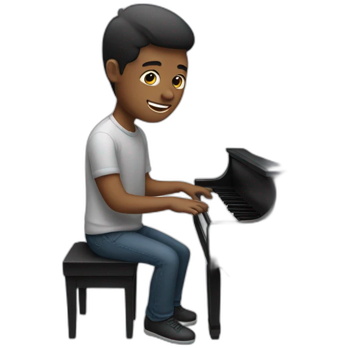 Guy playing piano emoji