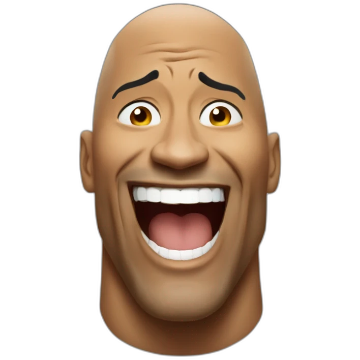 The rock laughing emoji