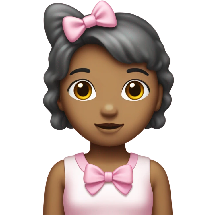 Hello kitty but the bow is pastel pink emoji