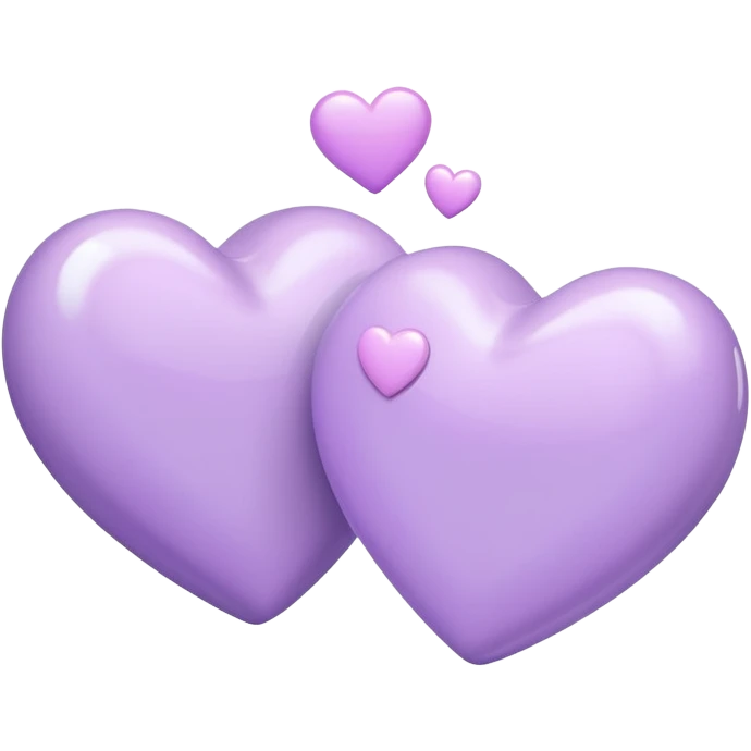 Two pastel Purple Hearts  emoji