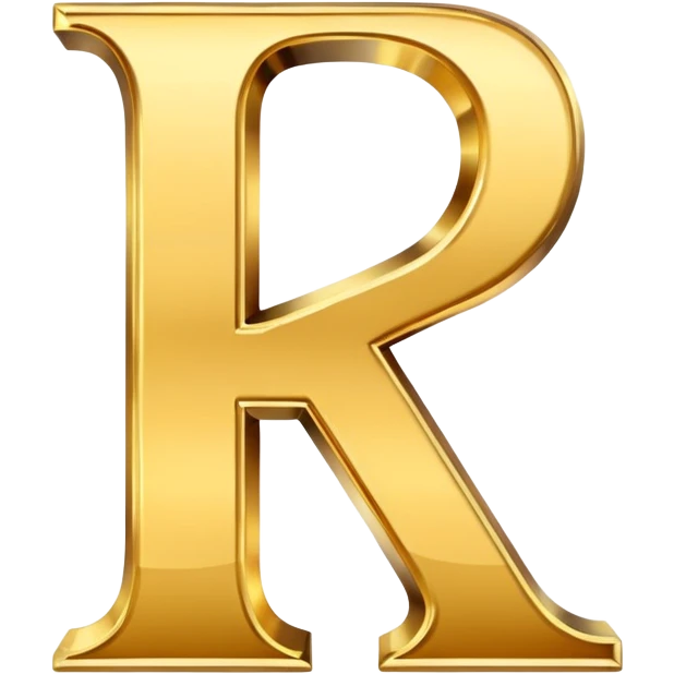 La lettre K en or emoji