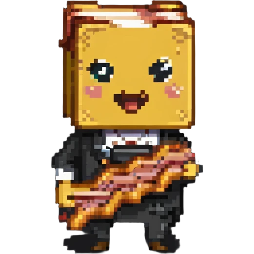 sarcasm emoji with a slice of bacon emoji