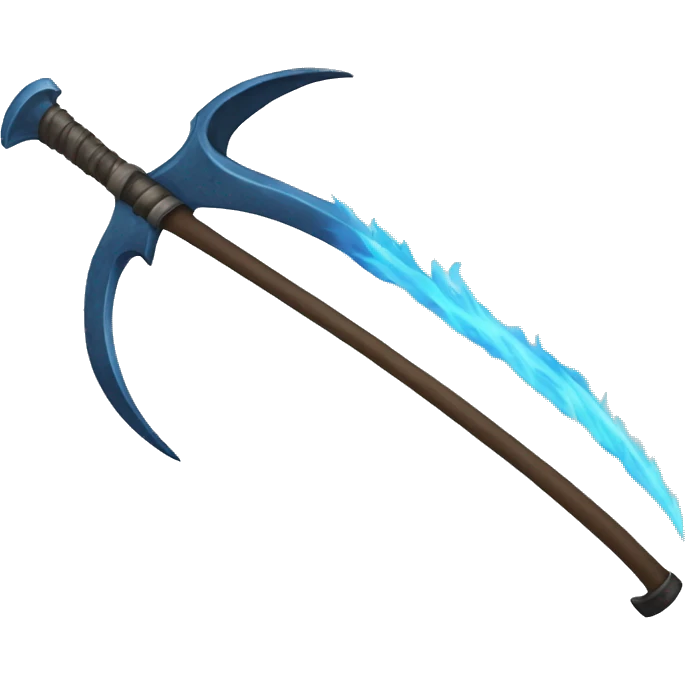 Blue Fire Scythe emoji