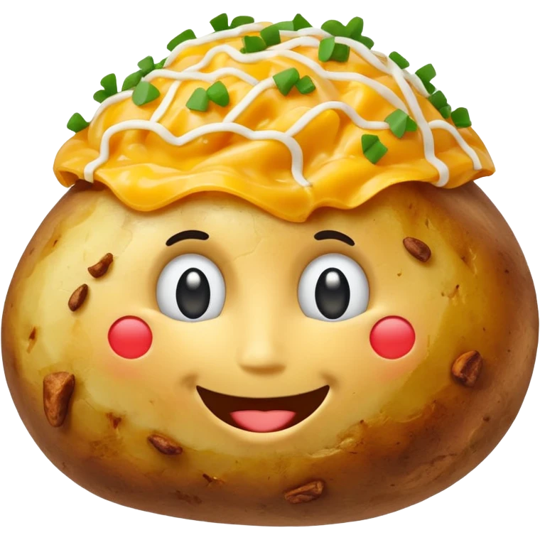 Happy loaded baked potato smiling emoji