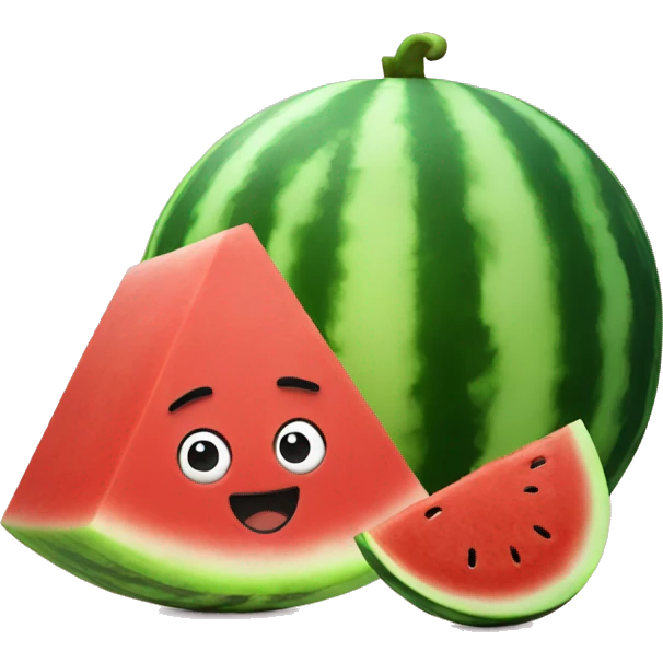 watermelon and chicken emoji