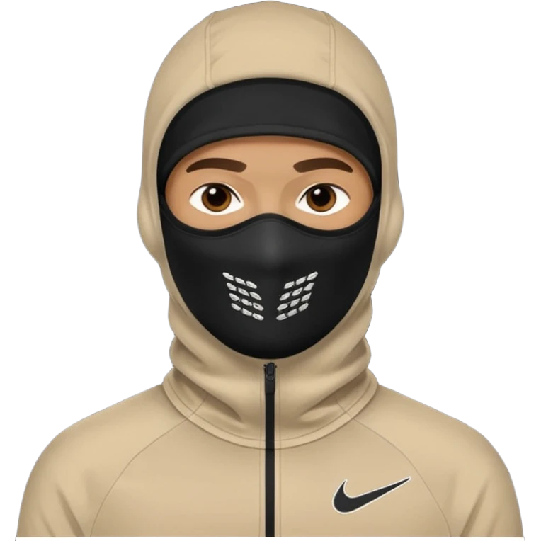 Hombre con pasamontañas nike emoji
