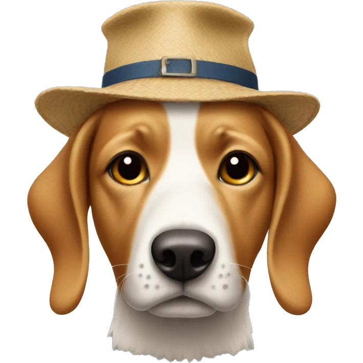 Danish-Swedish Farmdog wearing a hat emoji