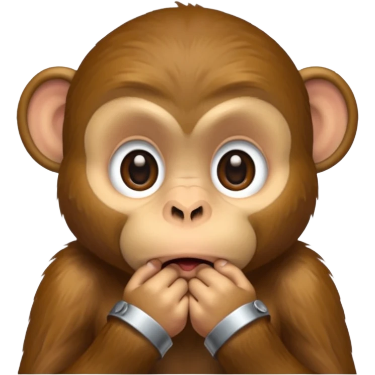 A monkey covering his mouth  emoji